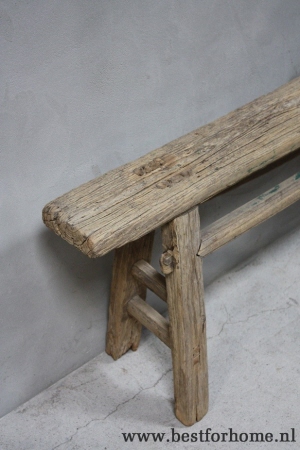 rustiek chinees oud houten bankje oriental landelijk no 939 3