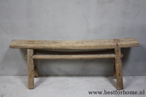 rustiek chinees oud houten bankje oriental landelijk no 939 5