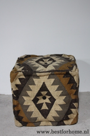 sobere etnische kelim kruk stoere poef no 30 3
