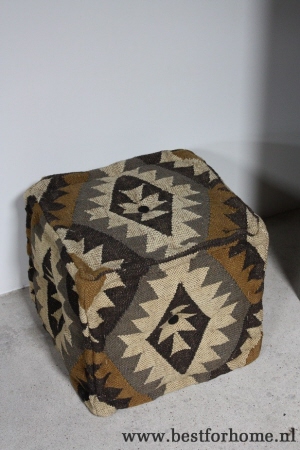 sobere etnische kelim kruk stoere poef no 30 4