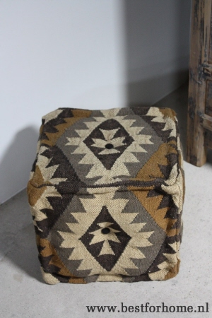 sobere etnische kelim kruk stoere poef no 30 6