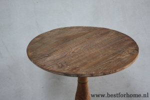 stoer landelijk uniek oud teak houten bijzettafeltje sobere tafel no 225 6