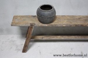 stoere landelijke oude houten eettafelbank unieke bank puur gerecycled oud hout no 830 3