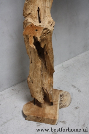 stoere robuuste wortelhouten staande lamp landelijke unieke houten boomstam lamp no 209 3