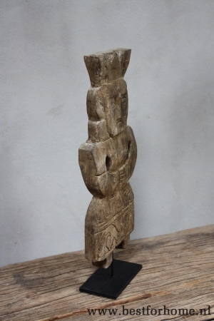 uniek oosters oud houten beeldje sober puur landelijk no 588 4