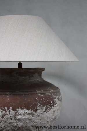 unieke landelijke oude kruiklamp xl robuuste tafellamp no 783 2
