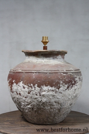 unieke landelijke oude kruiklamp xl robuuste tafellamp no 783 3