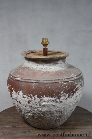 unieke landelijke oude kruiklamp xl robuuste tafellamp no 783 5