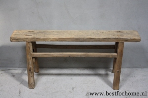 werelds smal oud houten bankje china  oude landelijke bank no 569 2